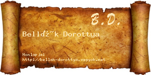 Bellák Dorottya névjegykártya